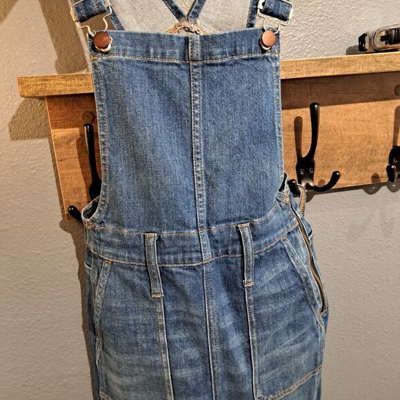 Madewell Stovepipe Overalls in Cosman Wash Women's Size XXS - Picture 3 of 11